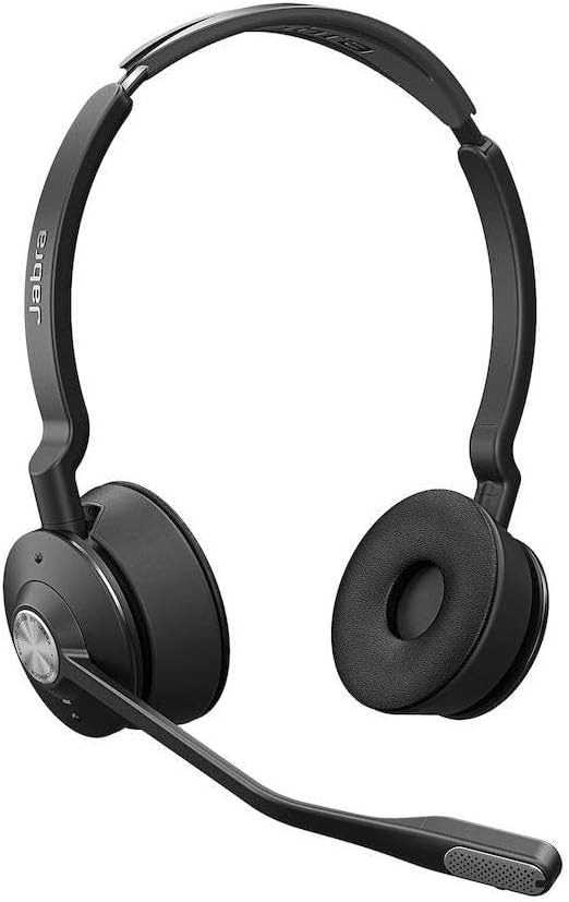 Jabra Engage 75 SE Stereo Wireless Headset Professional Calls, DECT security, 150m range, USB-C to USB-A, Advanced noise-cancelling microphone, all-day comfort with base, Microsoft Certified - Black