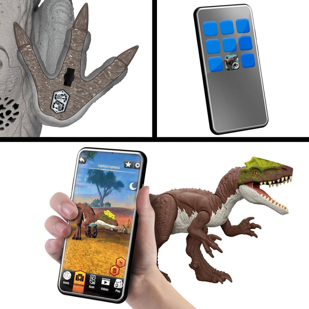 Mattel Jurassic World Rebirth Distortus Rex Rumble N Rampage Dinosaur Action Figure 22 Inch with 2 Attack Actions, Content-Accurate, Digital Play