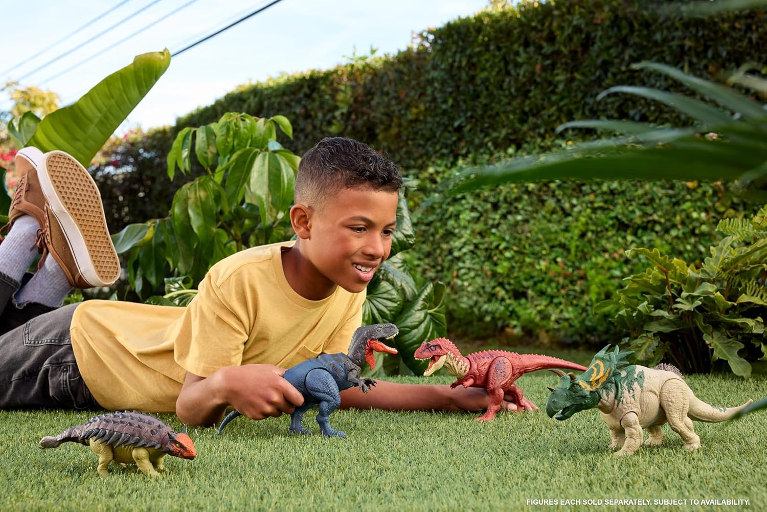 Mattel Jurassic World: El Renacer, Utahrraptor Rugido salvaje, Dinosaurio con ataque de mordisco en múltiples direcciones y sonido controlado con la cola, diseño articulado y juego digital, JGC80
