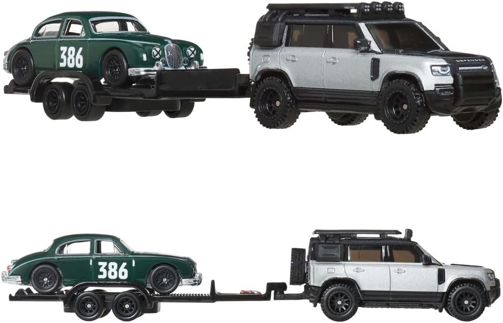 Hot Wheels - Premium Car Culture Team Transport - Jaguar MK1 (2023 Land Rover Defender 110) /Toys