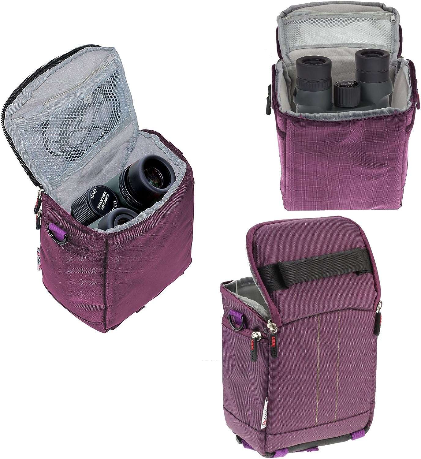 Navitech Purple Case For Canon 10x30 IS II Small Compact Binoculars