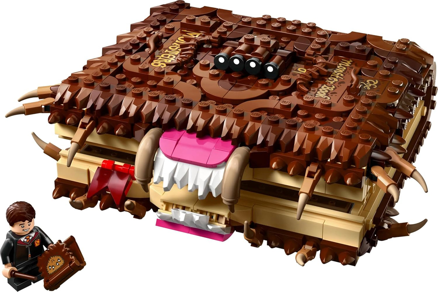 LEGO Harry Potter Chomping Monster Book Of Monsters – Interactive Toy with Pull-Back Motor & Chomping Mouth – incl. Neville Longbottom Minifigure - Gift for 9+ Year Old Boys, Girls & Fans - 76449