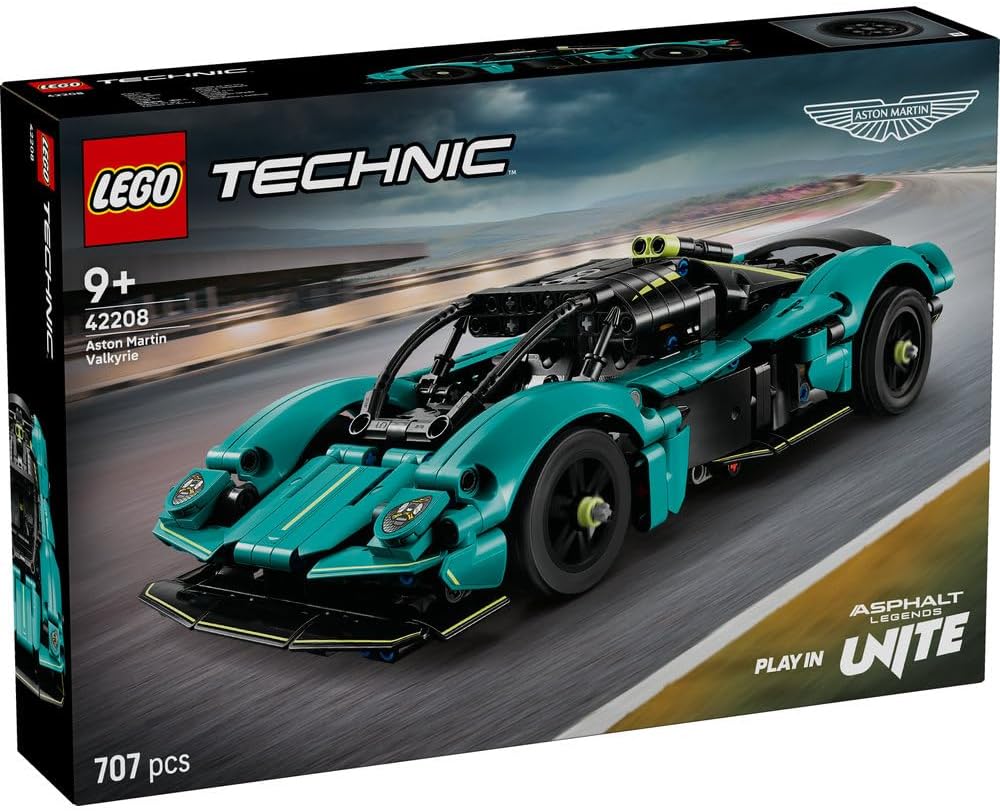 LEGO Technic Aston Martin Valkyrie Buildable Car Model Kit, Vehicle Toy for Kids, Creative Gift for Boys and Girls Aged 9 and over 42208
