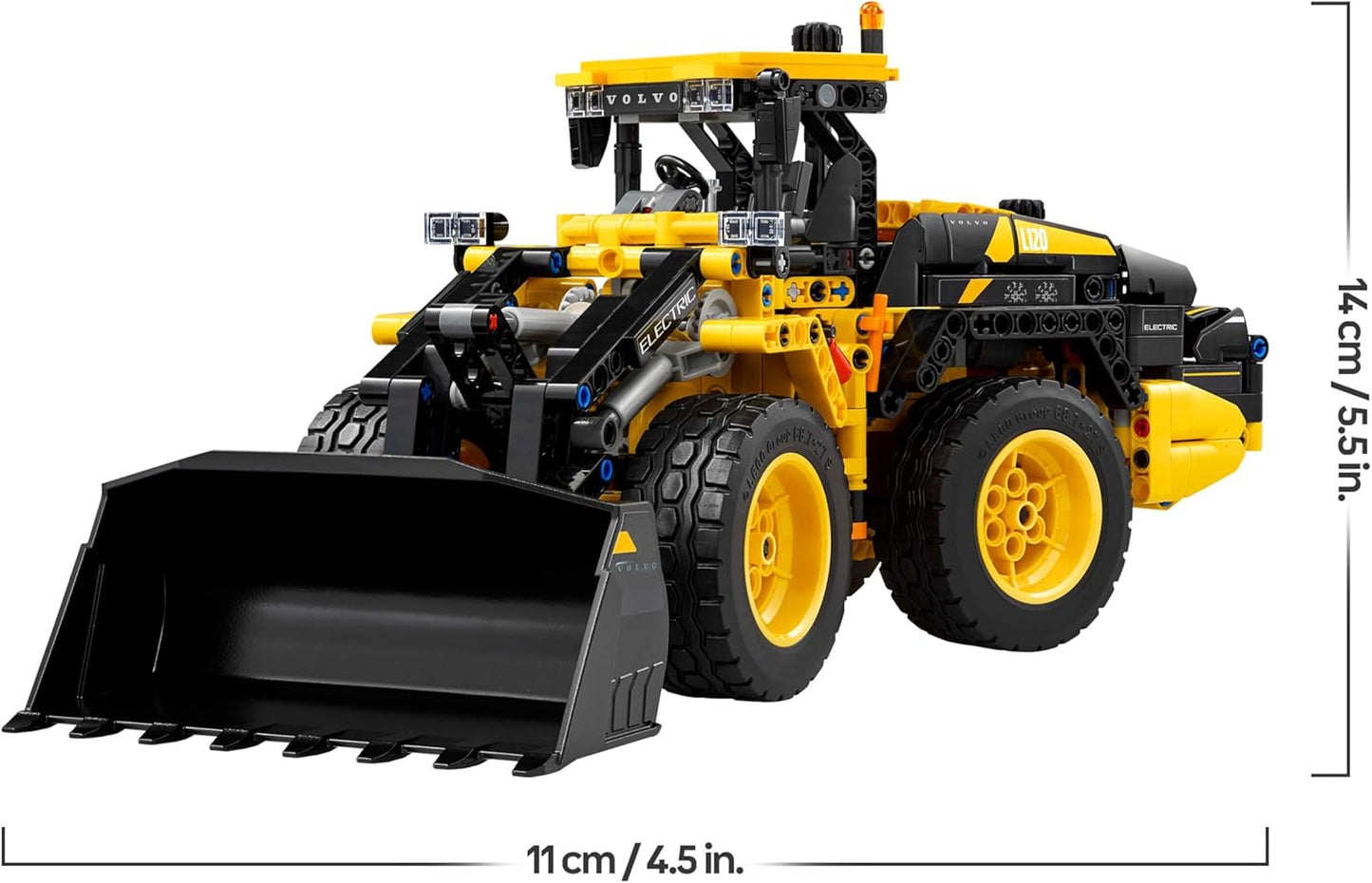 LEGO Technic Volvo L120 Electric Wheel Loader - Construction Vehicle Toy with Articulated Steering and Moving Shovel - Birthday Gift for 9+ Year Old Boys - 42209