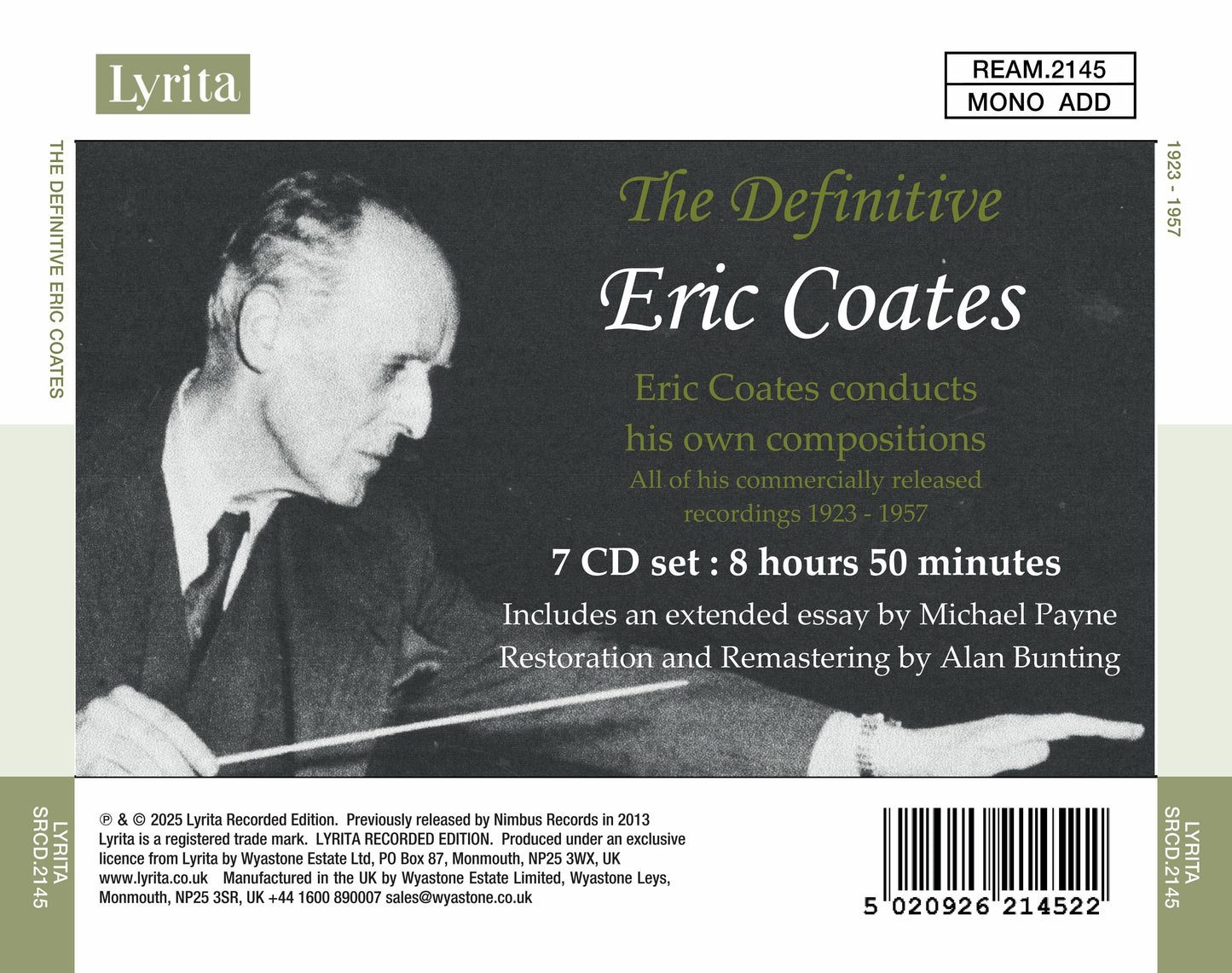 The Definitive Eric Coates: Coates Conducts Coates: All of His Commercial Recordings 1923-1957
