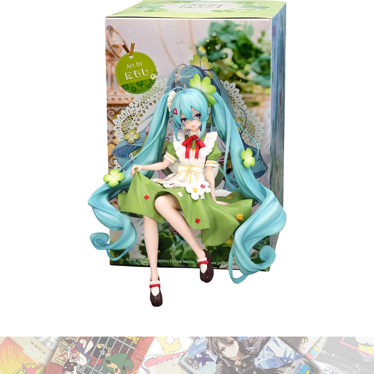 Hatsun e M i k u : 15cm Noodle Stopper Statue Figurine Bundled with 1 A.C.G. Compatible Theme Trading Card (36712