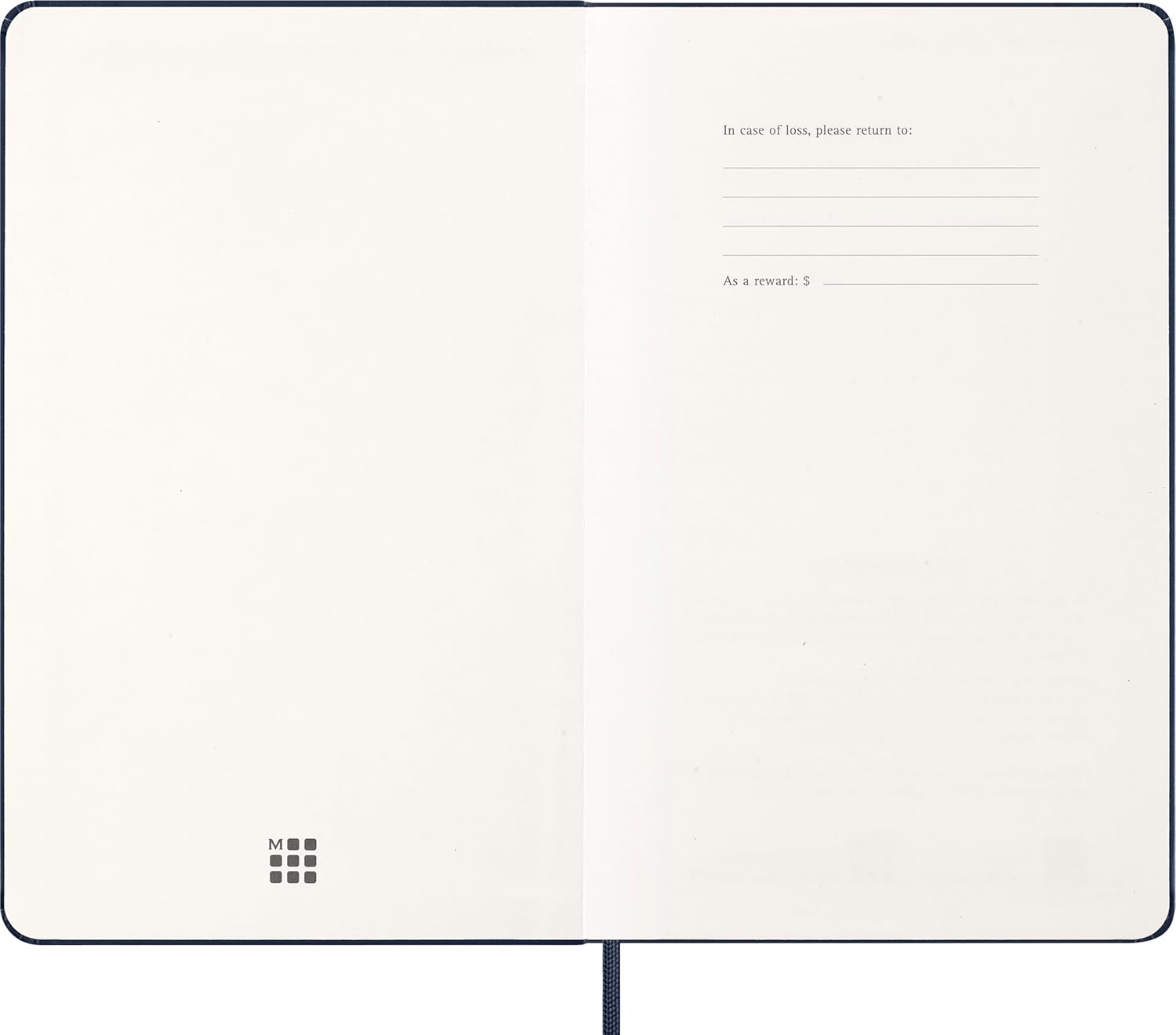 Moleskine Wochenplaner, Wochenagenda 2026 12 Monate mit Platz für Notizen, mit festem Einband und Gummibandverschluss, Großformat 13x21, Farbe Blau
