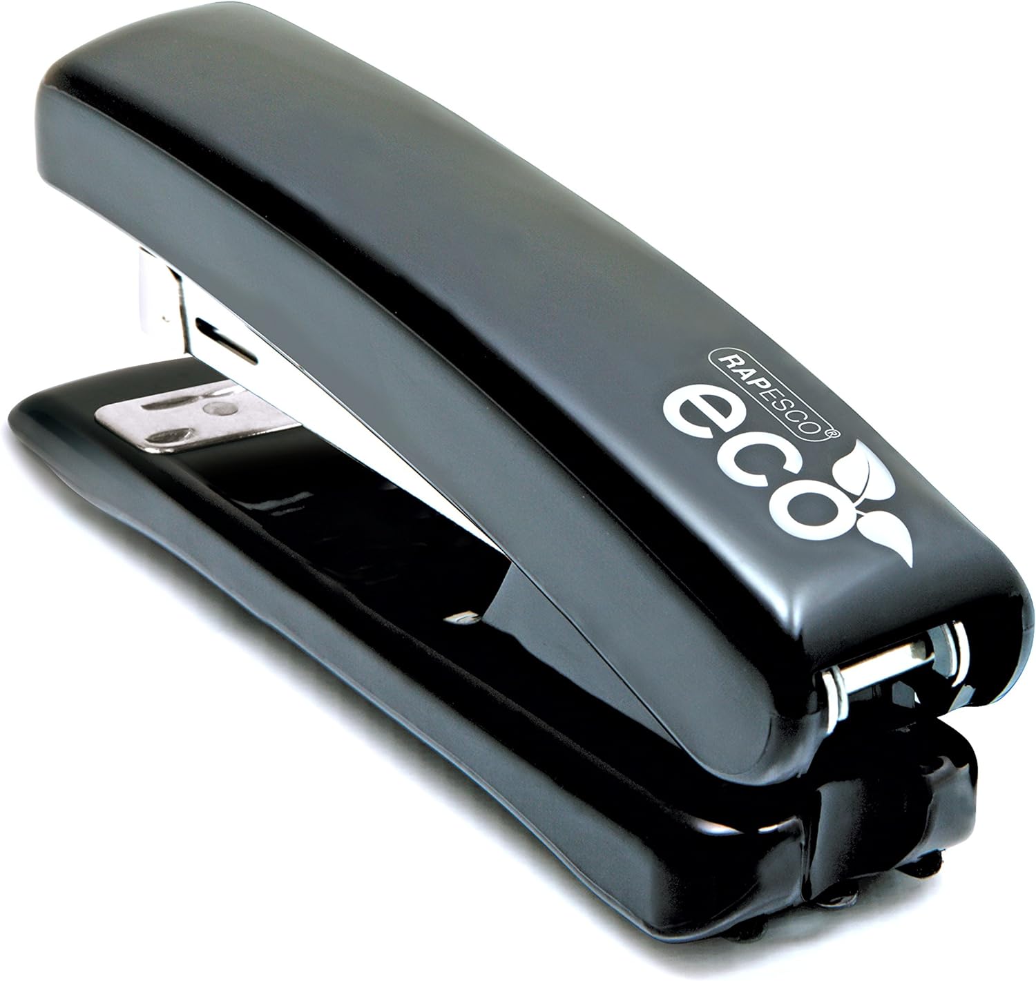 Rapesco 1085 ECO Full Strip Stapler Recycled Material, 20 Sheet Capacity Uses Staples 26 and 24/6 mm, Black