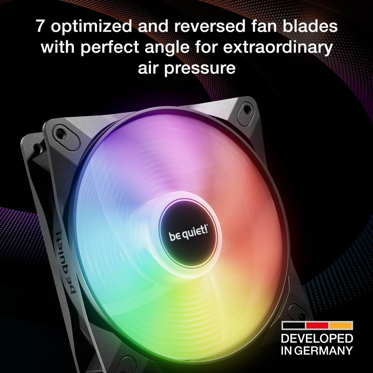 be quiet! Light Wings LX 120mm PWM Quiet PC Case Fan | Reverse Blade | Black | BL132