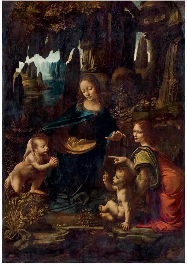 Clementoni Jigsaw Puzzle 1000 pieces Collection, Museum Collection The Virgin of the Rocks, Puzzle for Adults 14-99 Years, Made in Italy, 37088