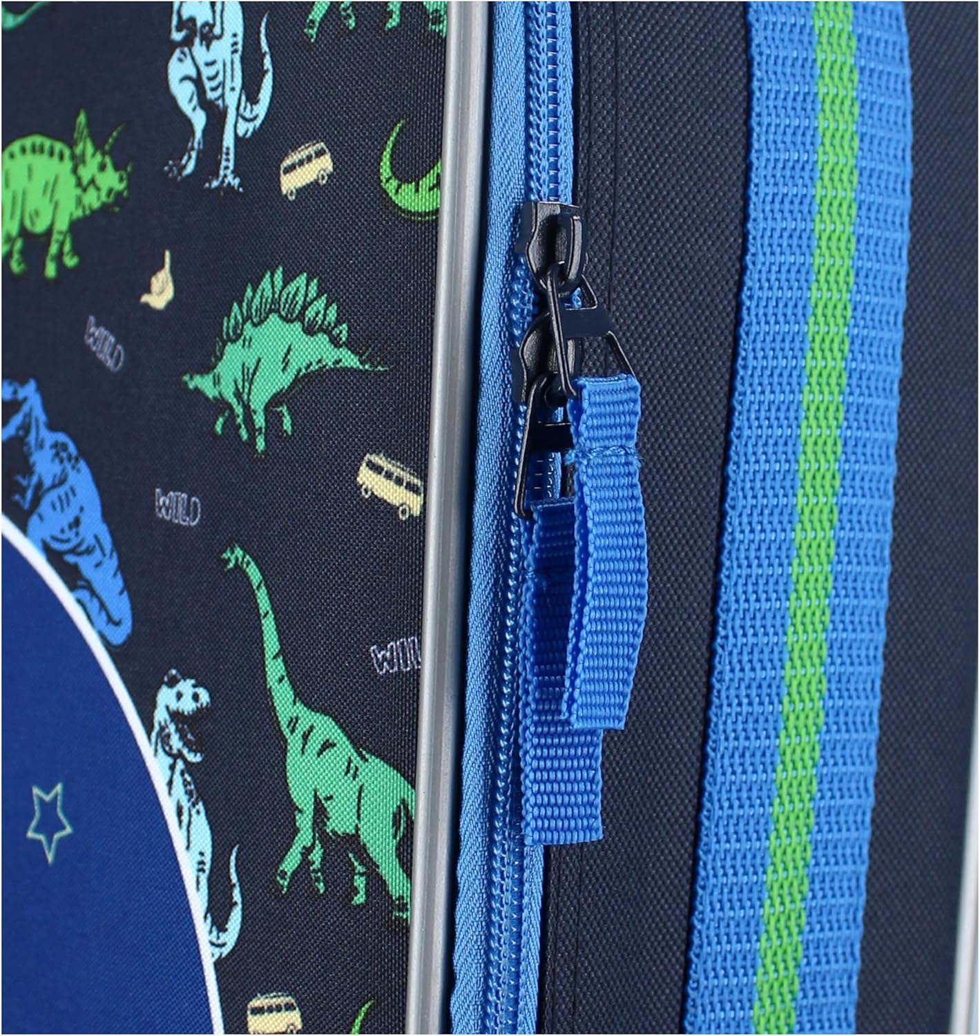 Vadobag Dino Trolly, trolley da 12 l, per bambini, a partire dai 2 3 anni, Blu, s, Guscio morbido
