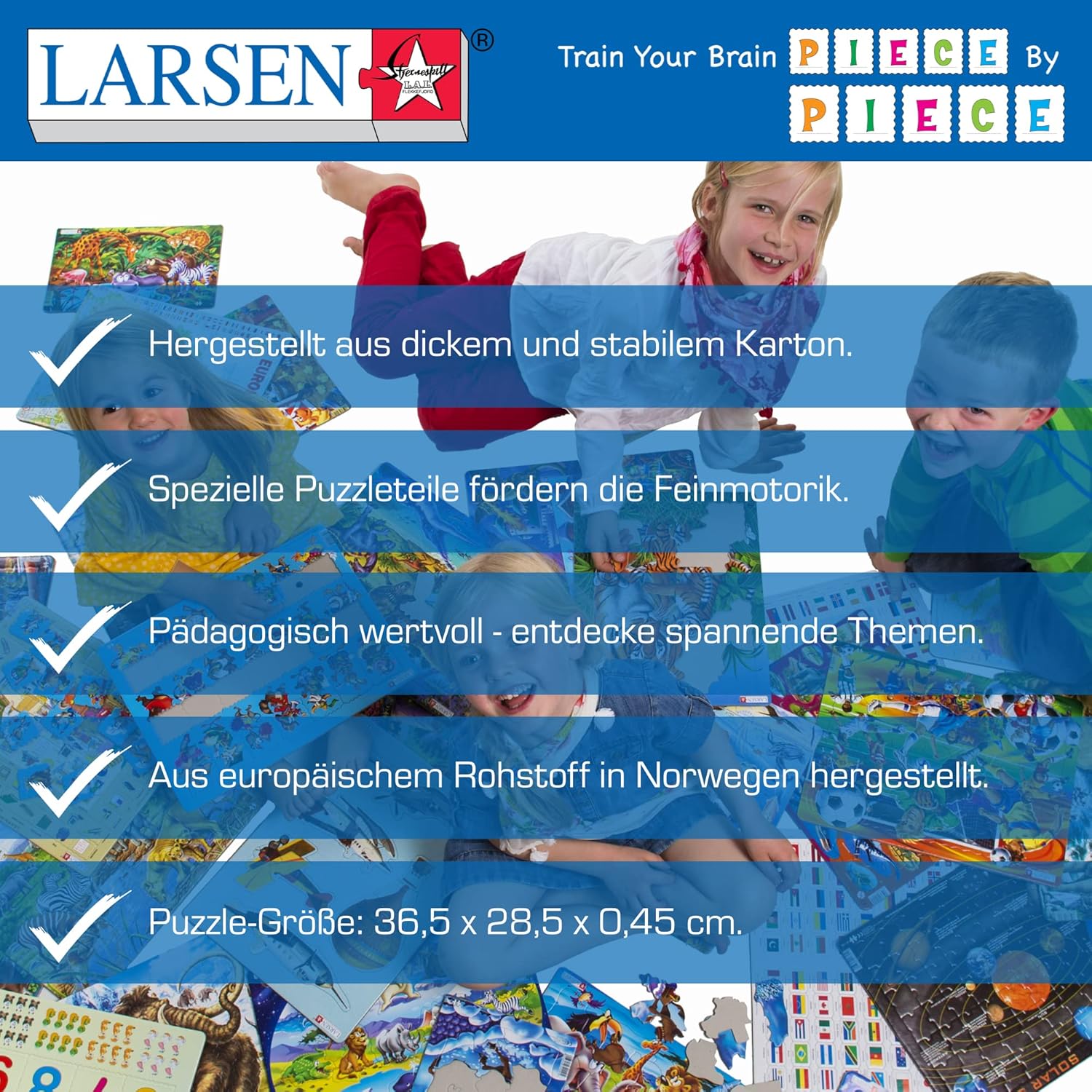 Selecta - Larsen Legpuzzel Dieren - Paarden 65st.