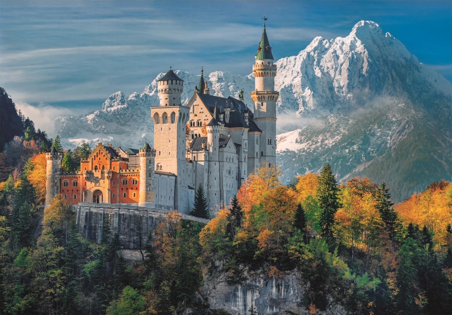 Clementoni -35589-Puzzel 500 HQC Neuschwanstein Castle Compacte Doos