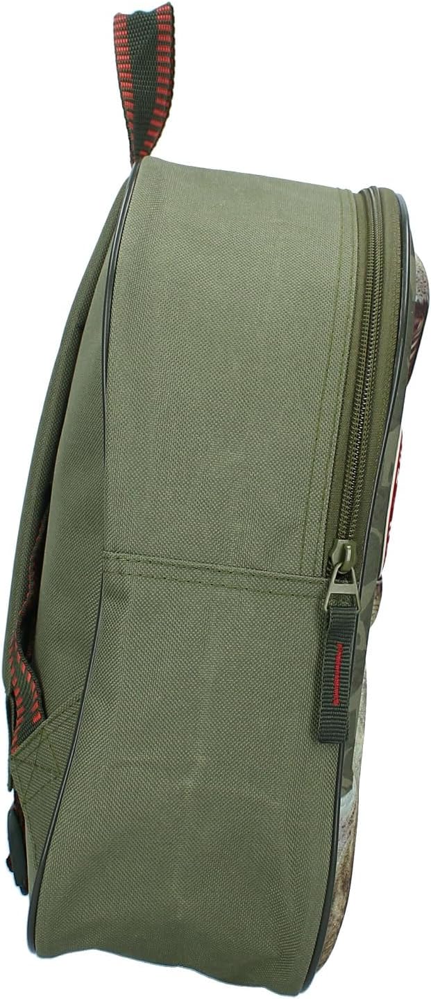 Vadobag JURASSIC WILD Dinosaurier T-REX 3D - Rucksack für Kinder | Schule | Kindergarten - Farbe Grün - Maße 32 x 26 x 11 cm, grün, Einheitsgröße