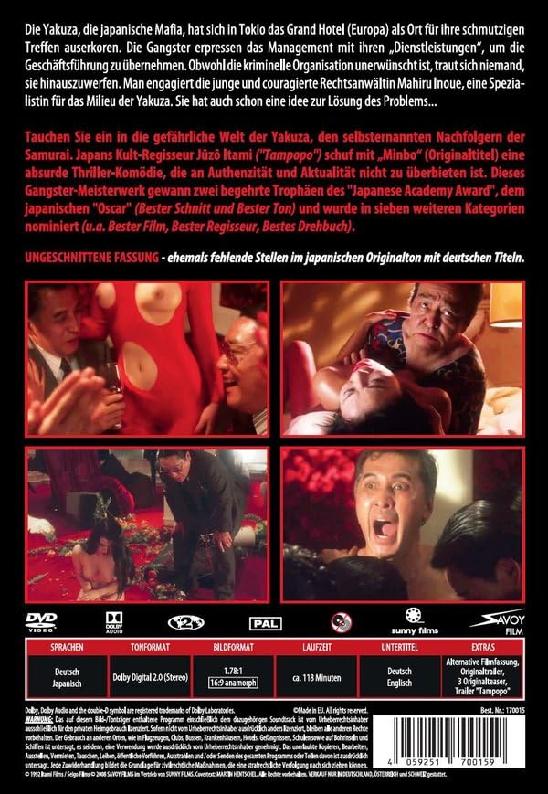 YAKUZA - Die Kunst der Erpressung - MINBO - Von JUZO ITAMI ("Tampopo"