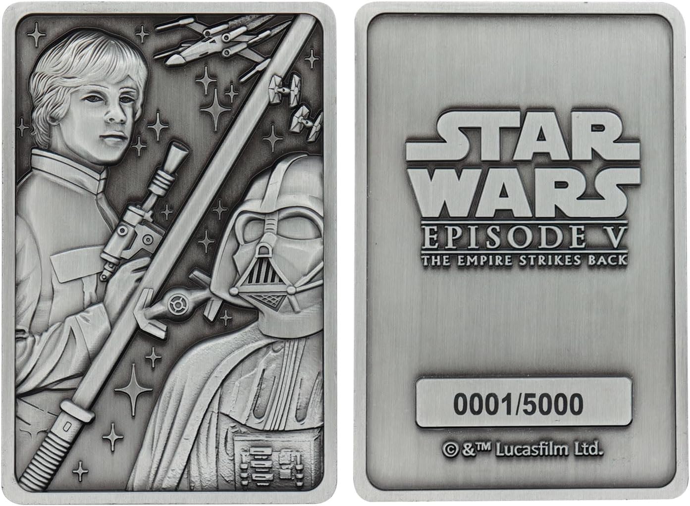 FaNaTtik Star Wars Episode V: The Empire Strikes Back Limited Edition Luke and Vader Collectible Metal Ingot