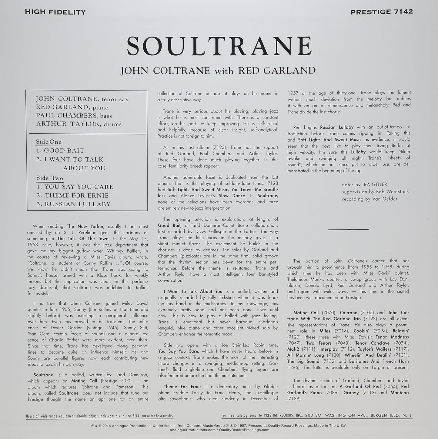 Soultrane (Mono)