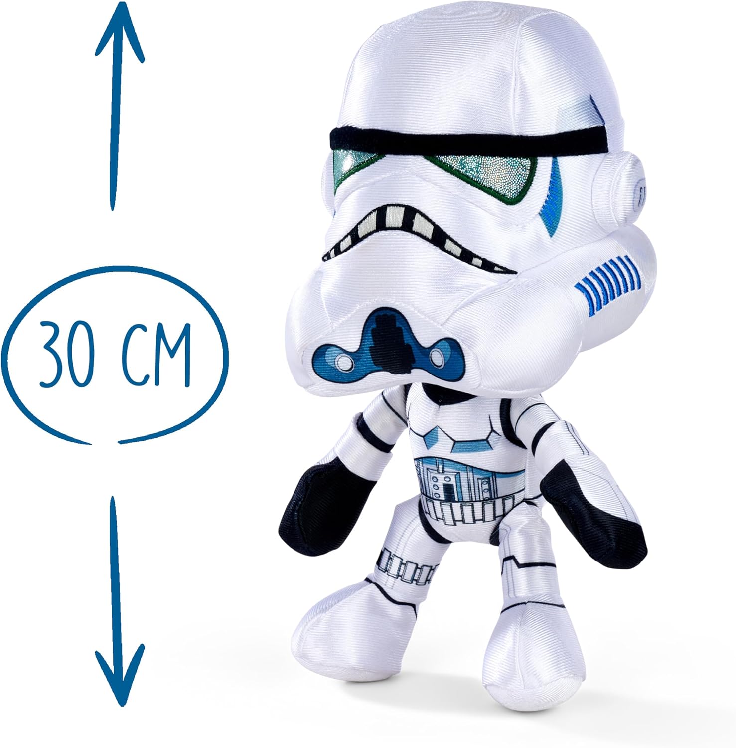 Simba Peluche Star Wars Soldado de Asalto Stormtrooper 25 cm, Bordado de Calidad, Mezcla de Tejidos, Detalle de Armadura y Casco icónico, artículo Coleccionable (6315870556