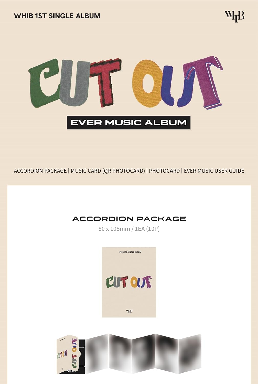 WHIB 1ST SINGLE ALBUM'Cut-Out (EVER MUSIC ALBUM ver.)'(韓国盤)