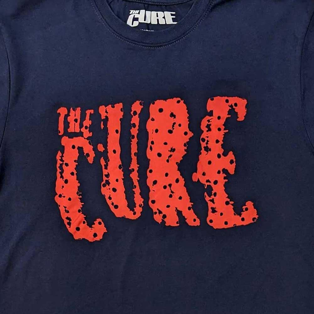 The Cure T Shirt Band Logo Official Unisex Navy Blue