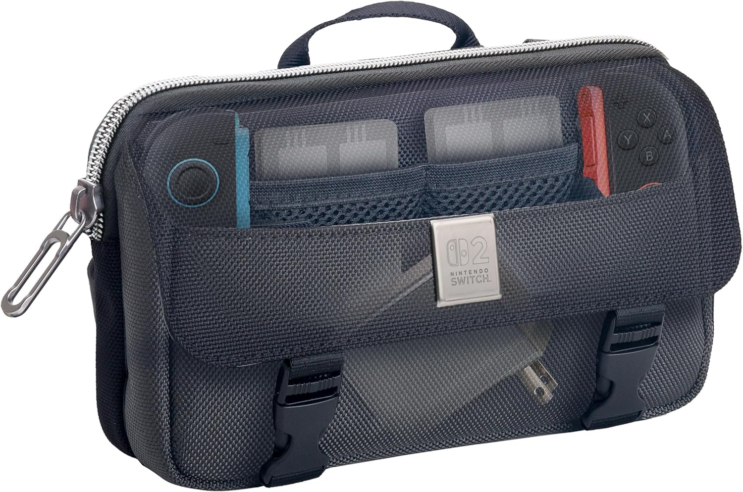 RDS - Licensed Nintendo Switch 2, Nintendo Switch OLED, & Nintendo Switch, Game Traveler Deluxe Horizontal Crossbody Bag – Holds Nintendo System and Accessories
