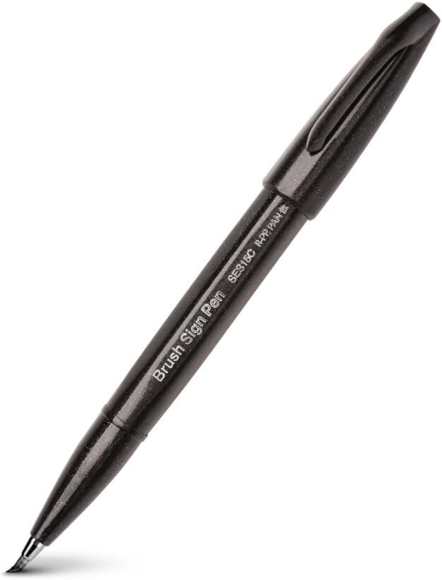 Pentel Brush Sign Pen 12pc Wallet