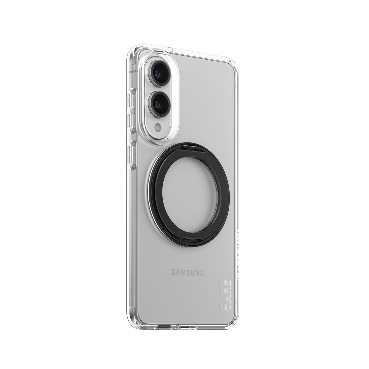 PanzerGlass CARE by ® Feature Case Transparent w. Black Kickstand & Qi Compatible Samsung S25 Edge