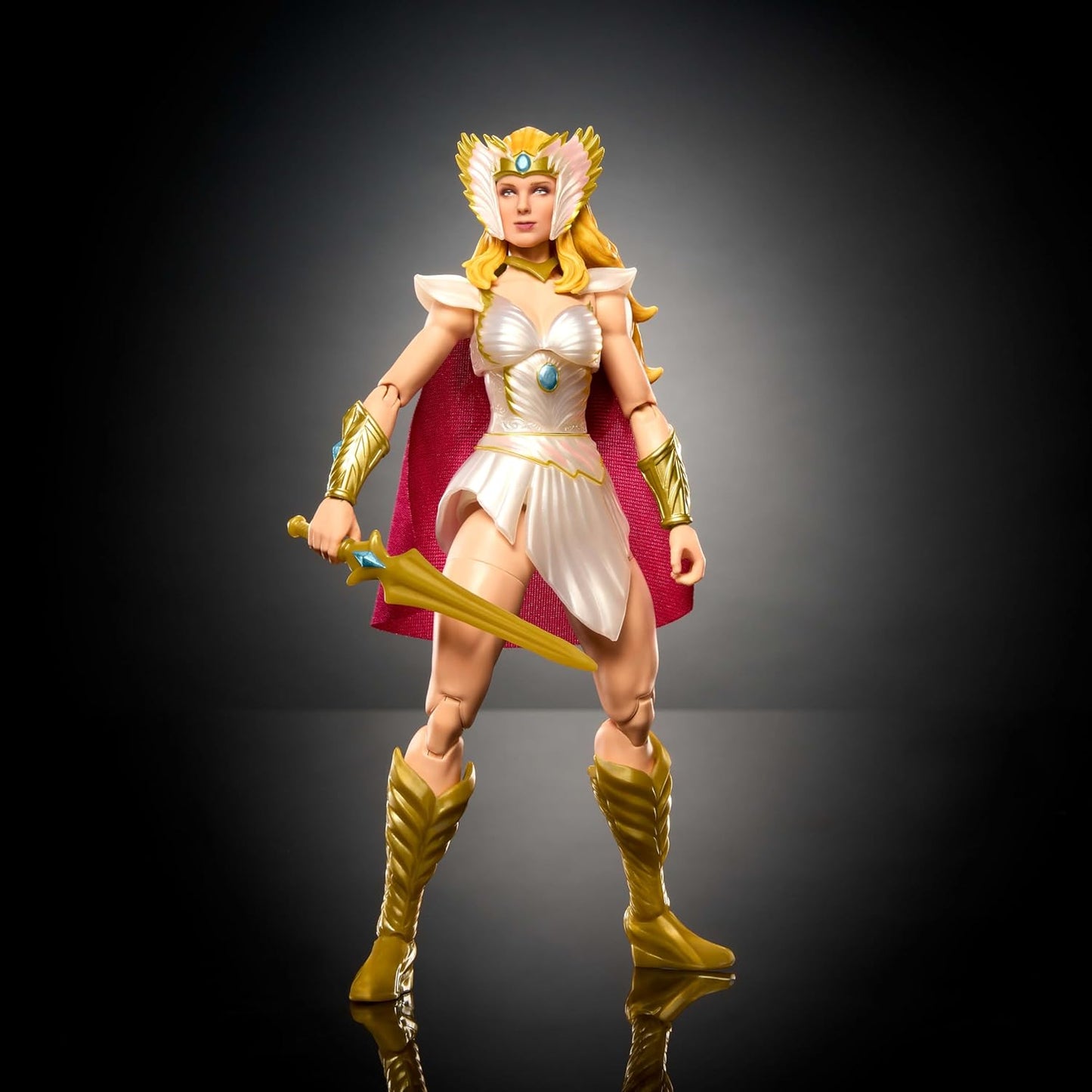 Masters of the Universe Masterverse She-Ra Action Figure New Etheria, 7-inch MOTU Toy 30 Articulations, Swap Hands, Soft Goods Cape, Shield, Sword, JBP83
