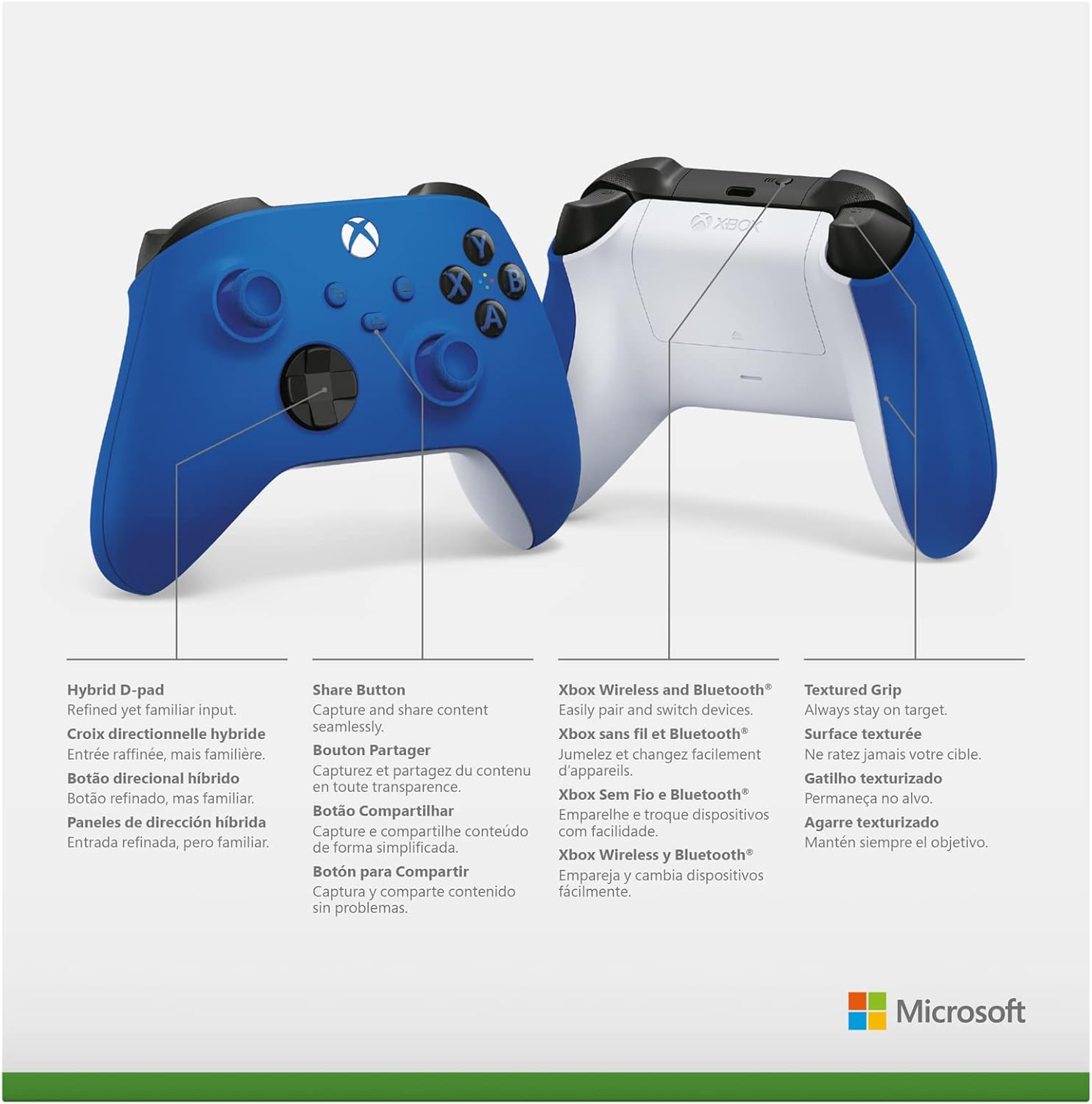 Xbox Wireless Controller – Shock Blue Series X|S, One, and Windows Devices