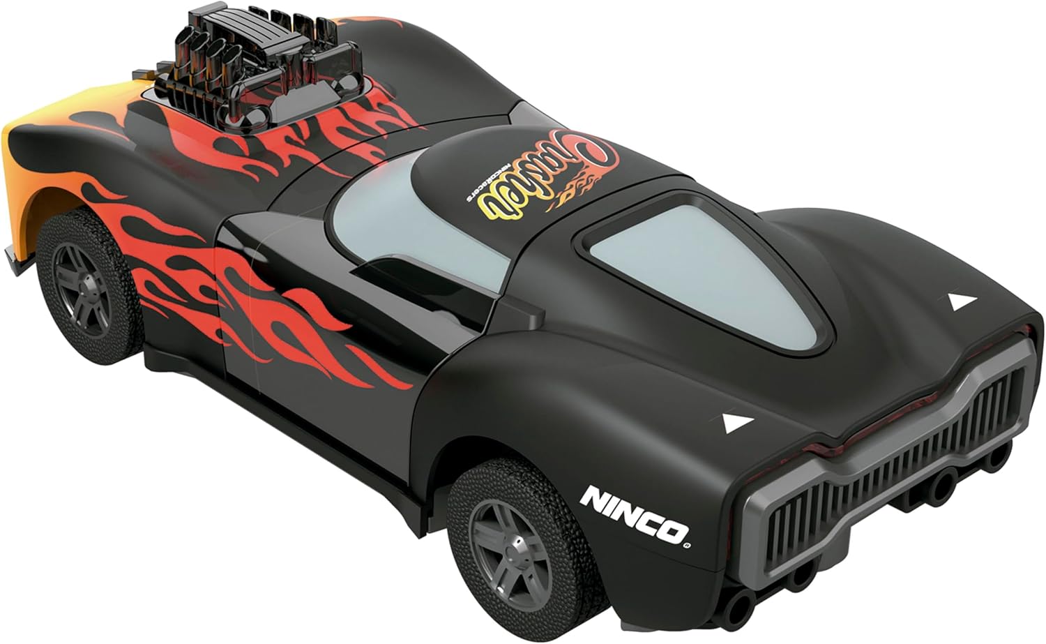 Ninco - Crasher op afstand bestuurde auto met licht, 3 snelheden en wanneer het een obstakel raakt, vliegen motorkap en deuren in de lucht. Werkt op batterijen. Vanaf 6 jaar (NH93194