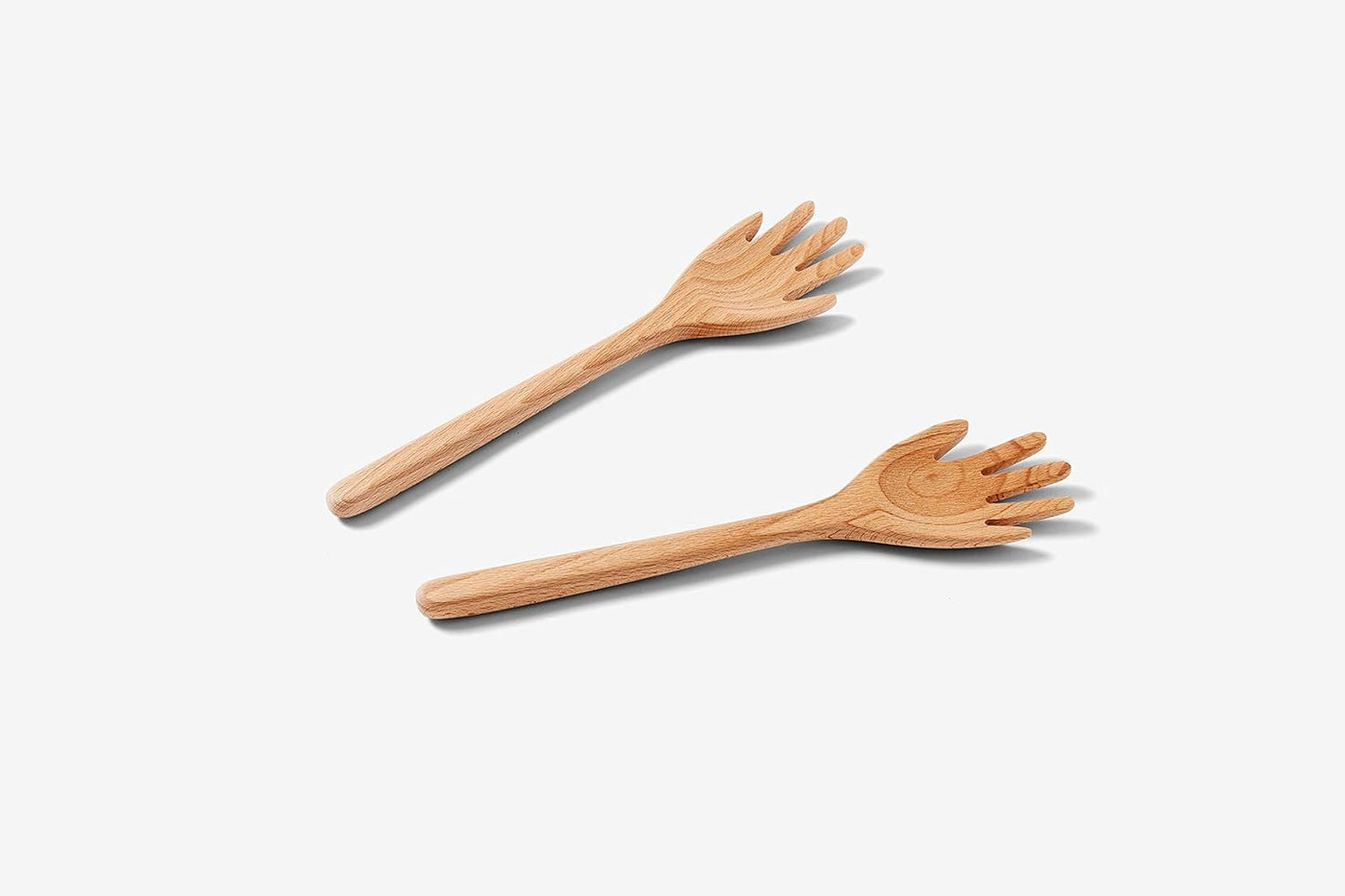 Areaware Women's Hand Serving Spoons, Wood, Tan, One Size