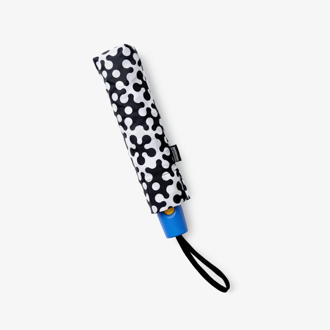 Areaware Pattern Umbrella | Monochrome Rain Umbrella | Open Diameter = 53 cm | Dusen Dusen, Black & White