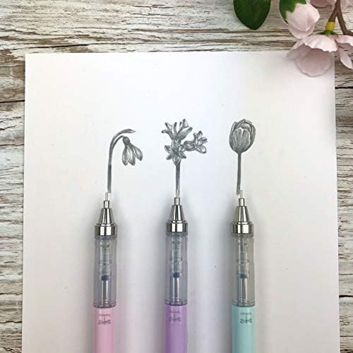 Tombow MONO graph mechanical pencil 0.5 mm, pink marshmellow, HB, precise drawing with 4 mm tip, shaking mechanism, incl. refillable eraser