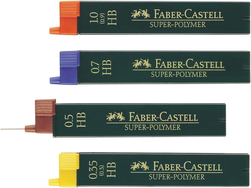 Faber-Castell Miscellaneous Super-Polymer Fineline Lead, 0.7mmBlack, H, For Art, Craft, Drawing, Sketching, Home, School, University, Colouring