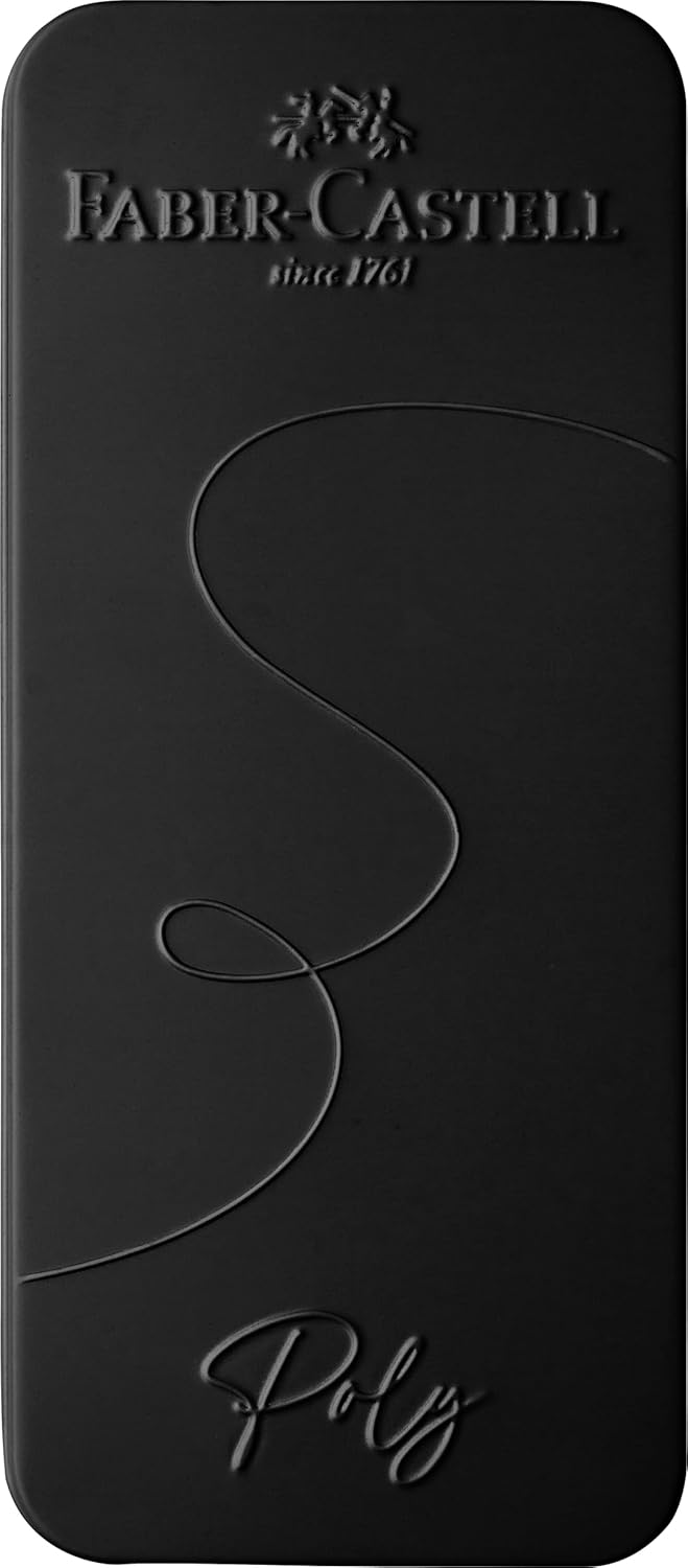 FABER-CASTELL 241050 Poly Pen Writing Set with Ballpoint Pen and Fountain Pen Black
