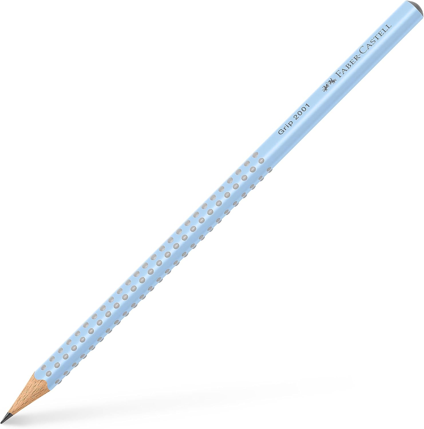 Fabe-Castell 580074 Grip Pencil Set, Sky Blue, with Sharpener and Eraser, 5-Piece Writing Set