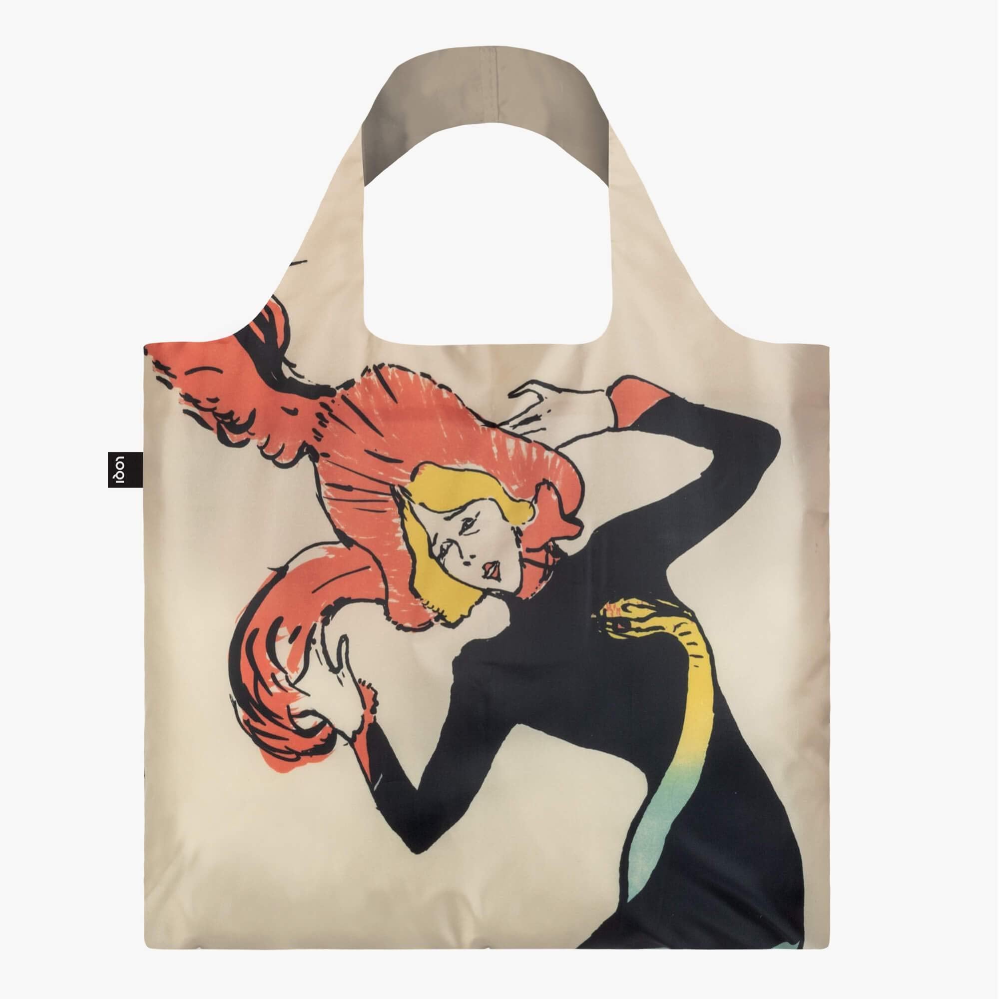 LOQI TOULOUSE LAUTREC Bag - Jane Avril & Aristide Bruant, Beige