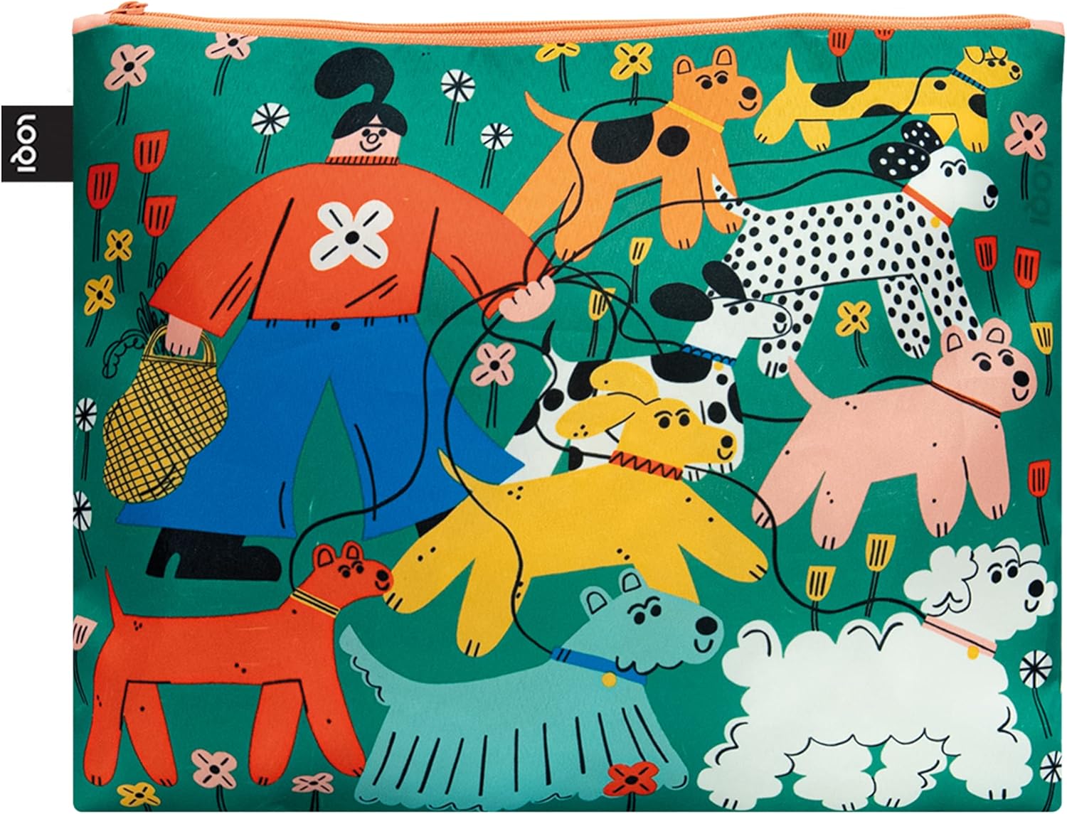 Zip Pockets Bad Bananas & Dog Walking Recycled