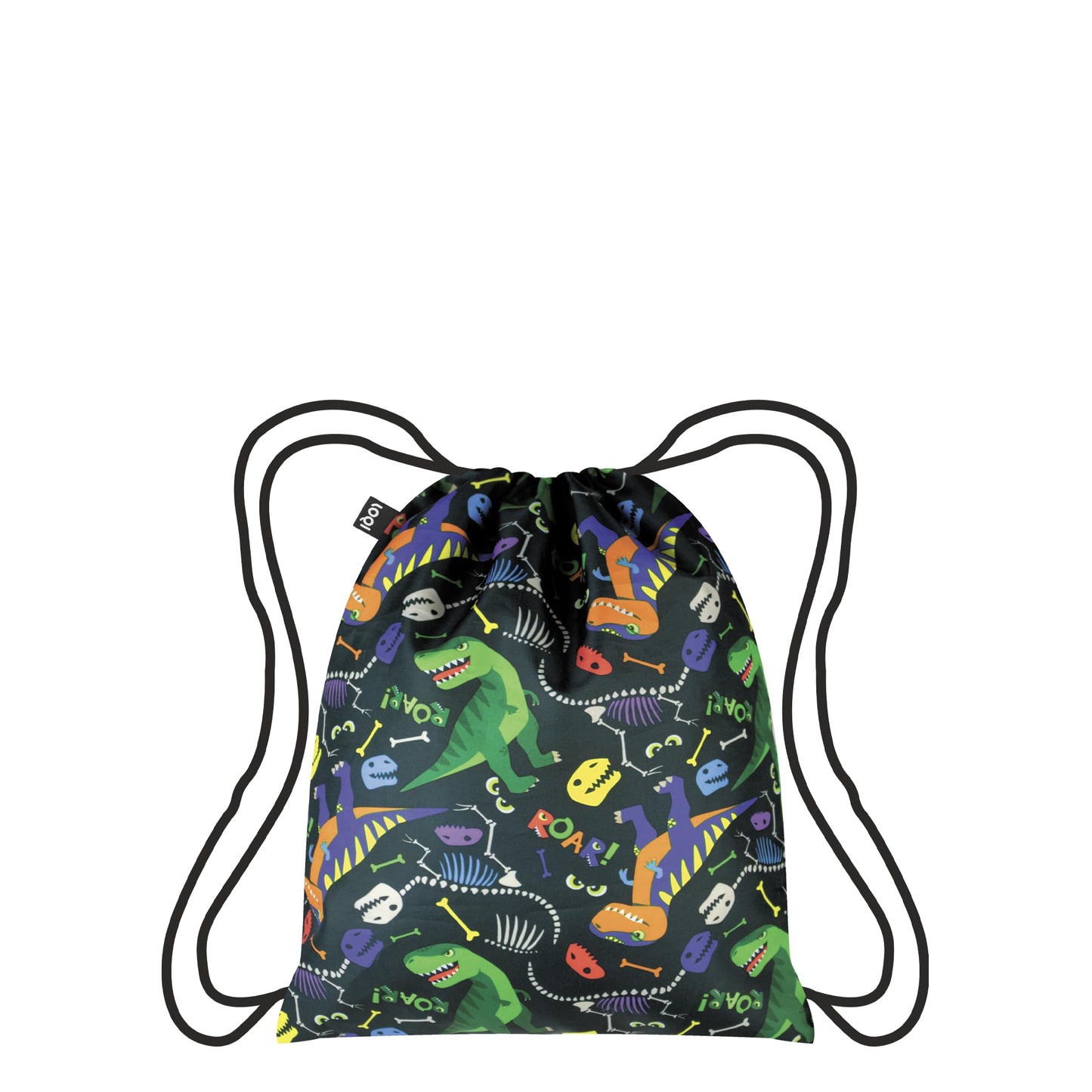 LOQI DINOSAUR Roar Recycled Medium Backpack, blue, Medium