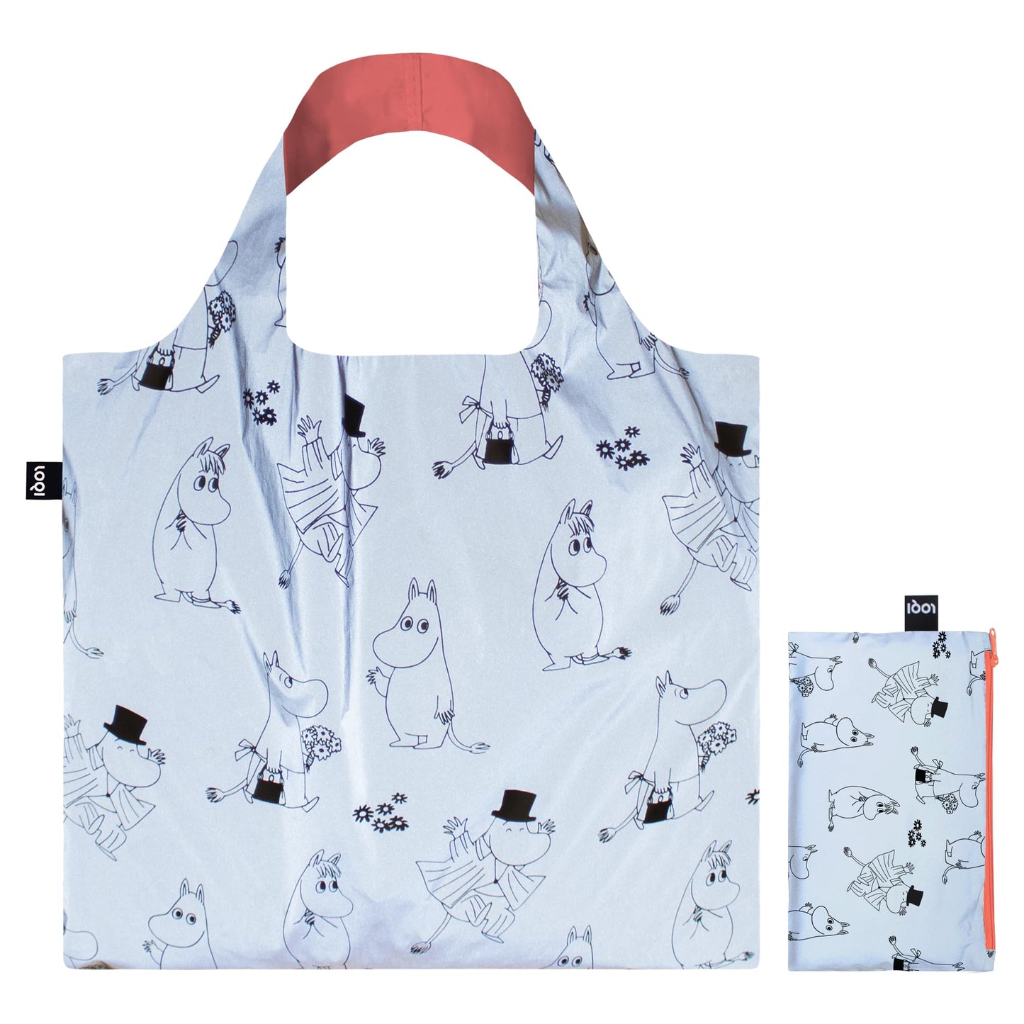 LOQI - Moomin Family Pattern Bag, Multicolor, Contemporary, Multicolored, Contemporary
