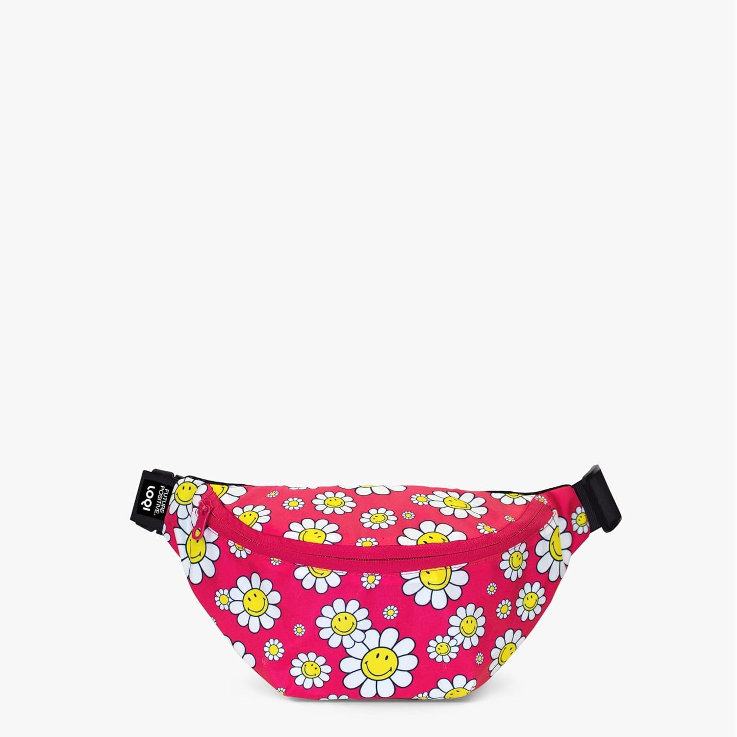 Smiley Flowers Raspberry Recycled Bumbag, pink, Bumbag