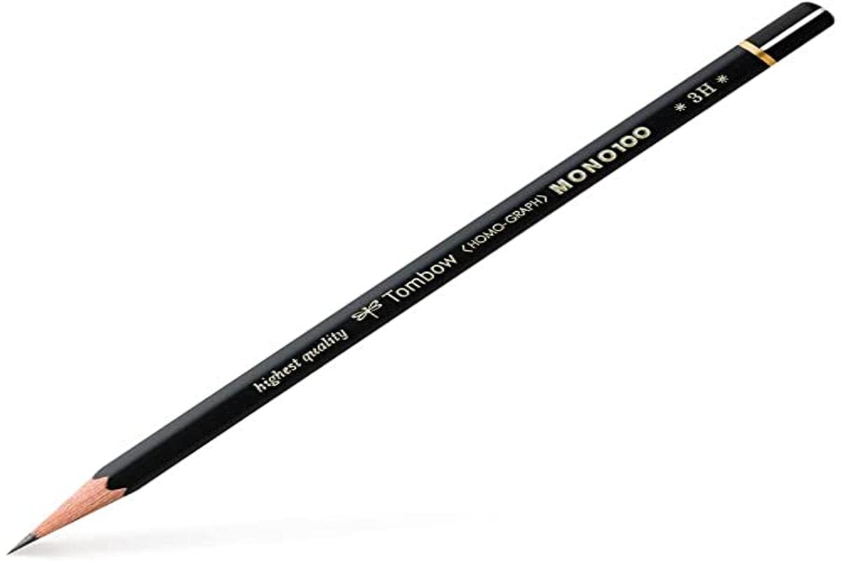 Tombow - MONO 100 | 1x Lápiz Premium- Lapiz de Grafito 3H