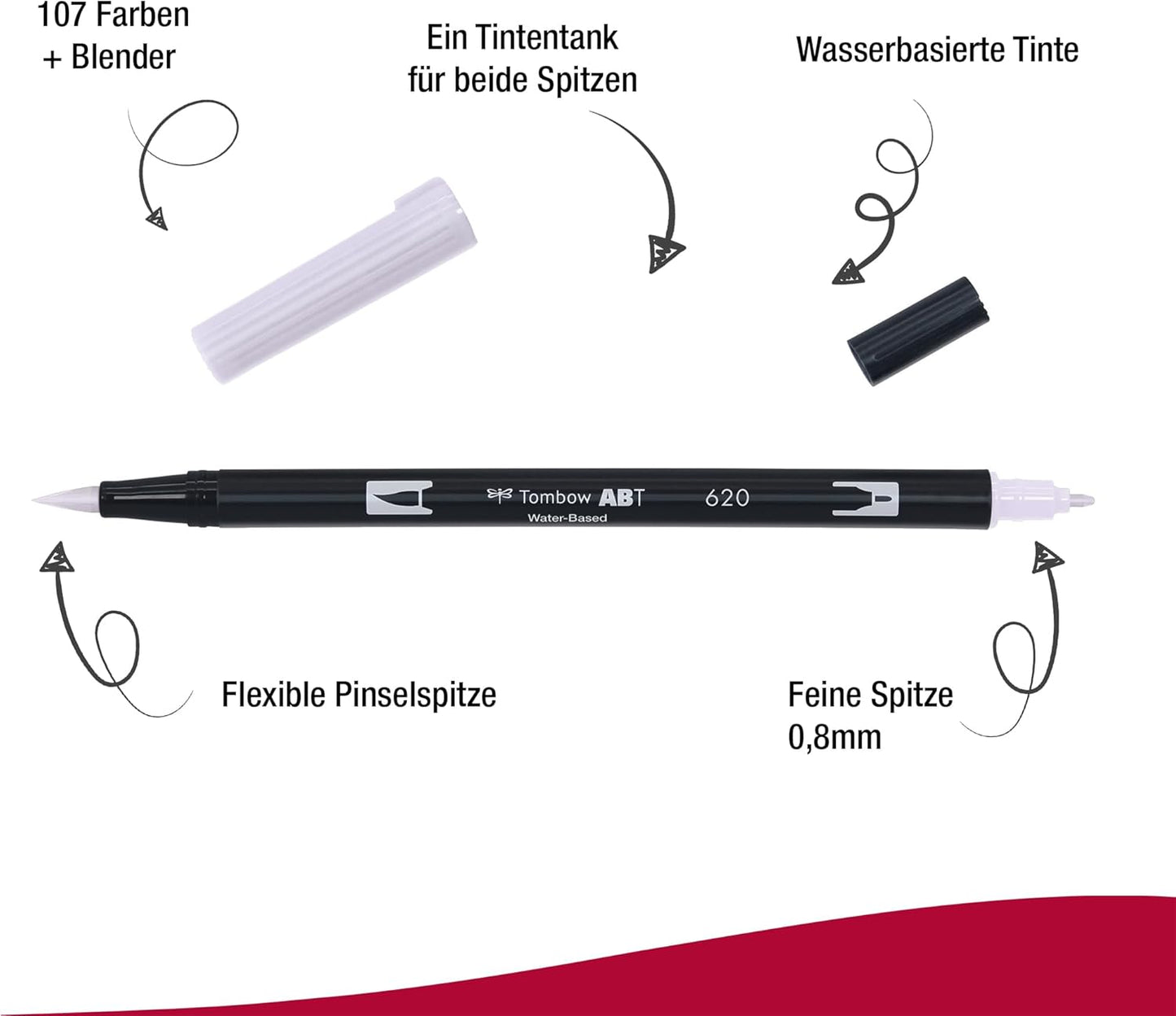 Tombow ABT 620 Dual Brush Pen - Lilac