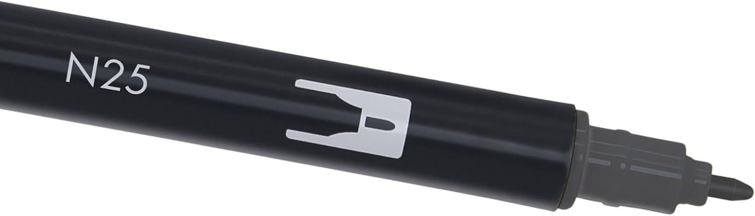 Tombow ABT N25 Dual Brush Pen - Lamp Black
