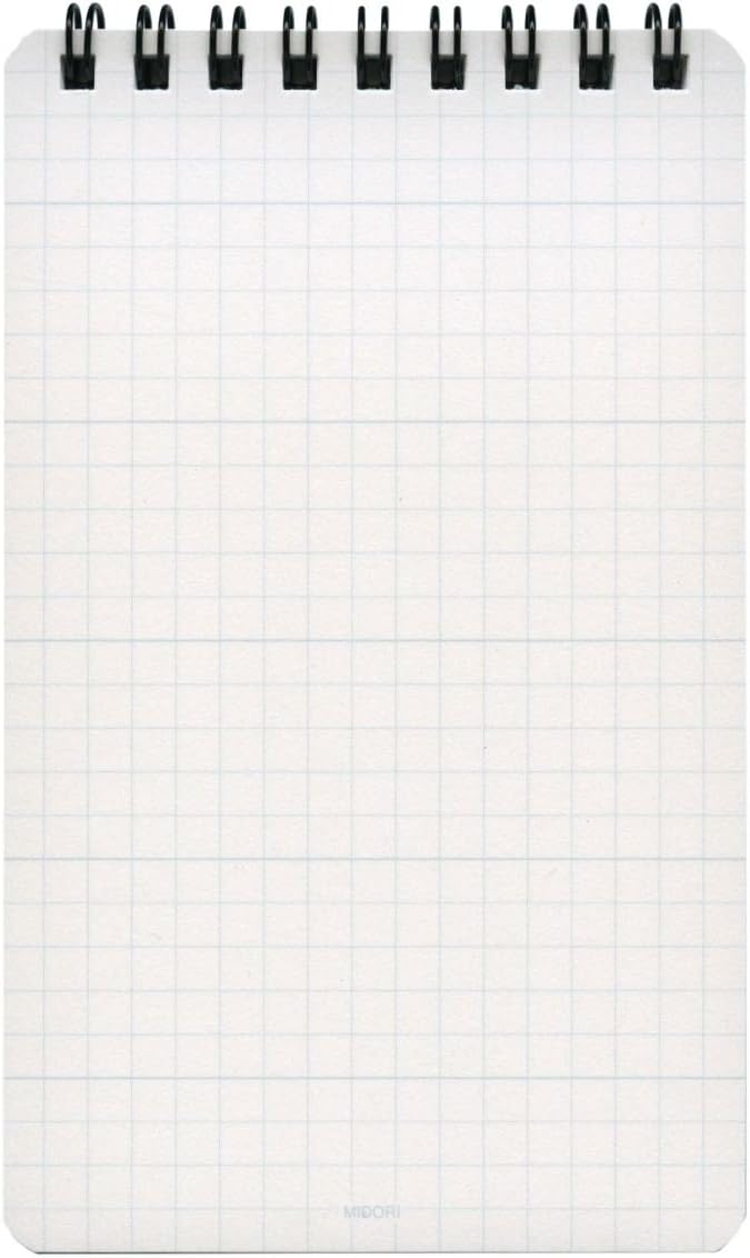 Midori Diamond Memo Grid Notepad (L) Blue