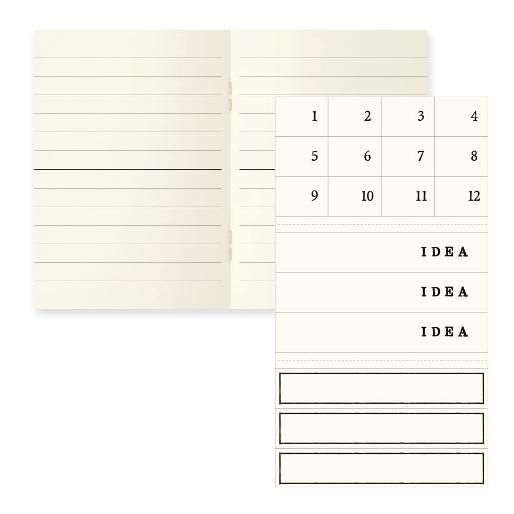 Midori 15282006 MD Notebook, Light, A7, Ruled, Set of 3