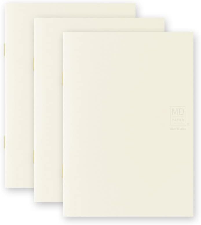 DESIGNPHIL Midori 15299006 Notebook, MD Notebook, Licht, Paperback, Vierkant gelijnd, Set van 3, A