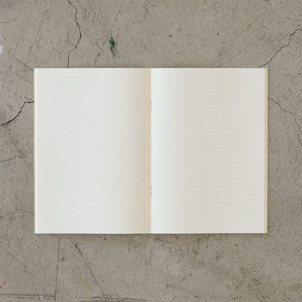 DESIGNPHIL Midori 15305006 Notebook, MD Notebook, Light, A5, Square Ruled, Set of 3, A