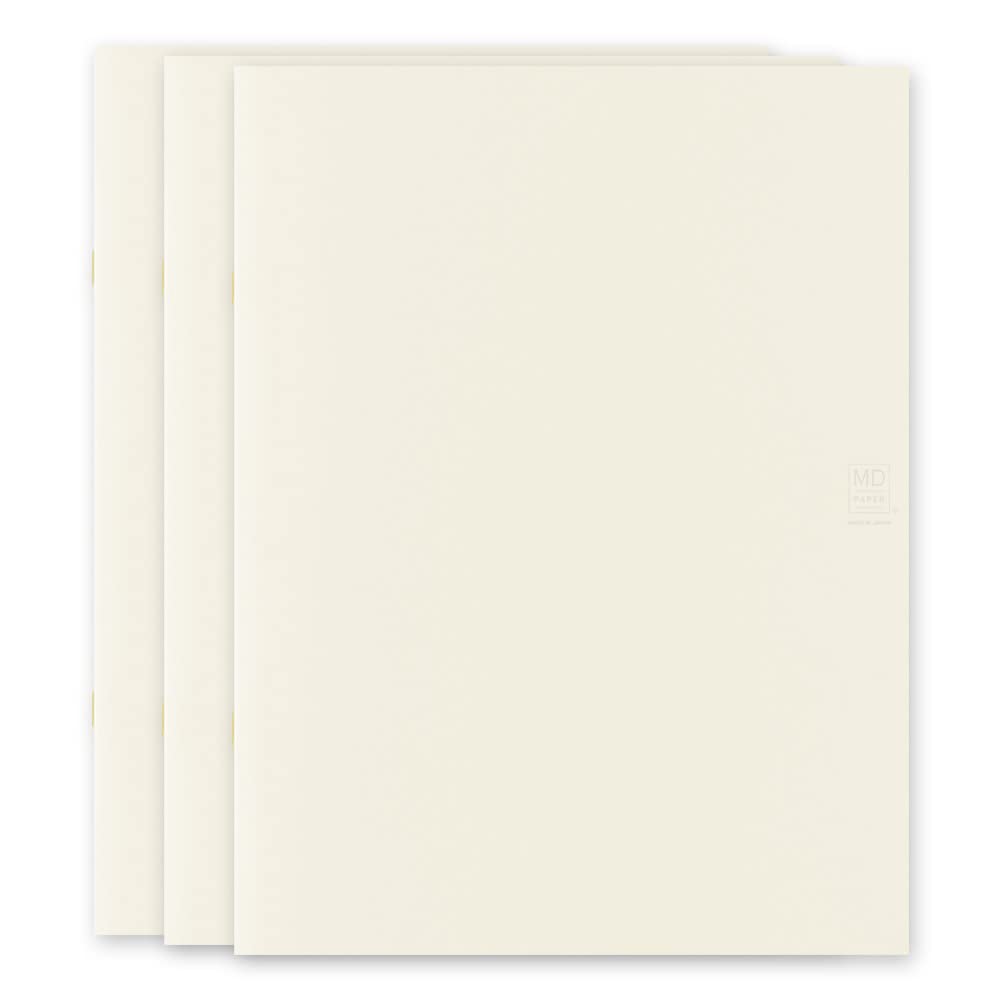 DESIGNPHIL Midori 15307006 Notebook, MD Notebook, Light, A4 Variable Size, Horizontal Ruled, Set of 3 A