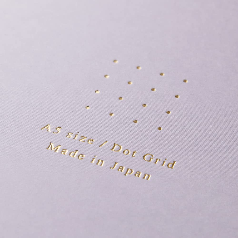 DESIGNPHIL Midori 15335006 Notebook, Ring Notebook, Color, Dot Square, Purple, A5